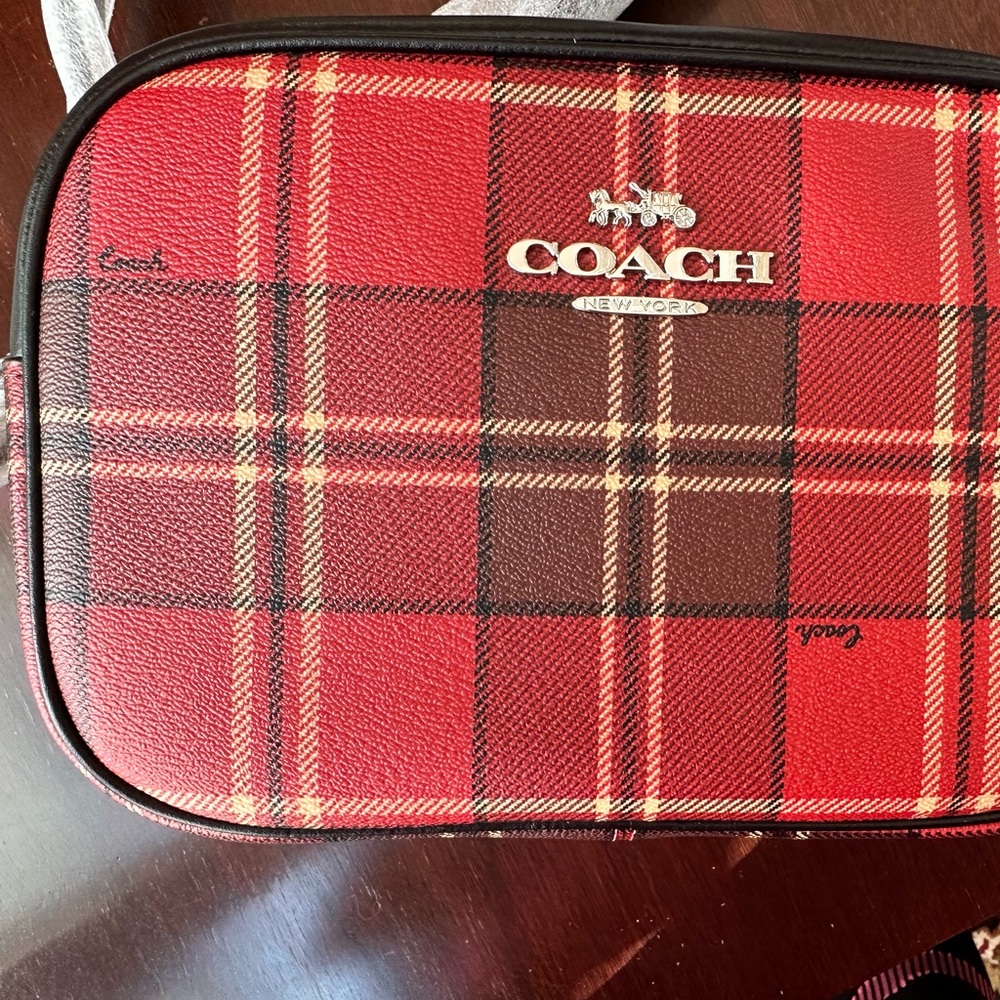 COACH Jamie Camera bag with Tartan Plaid Print